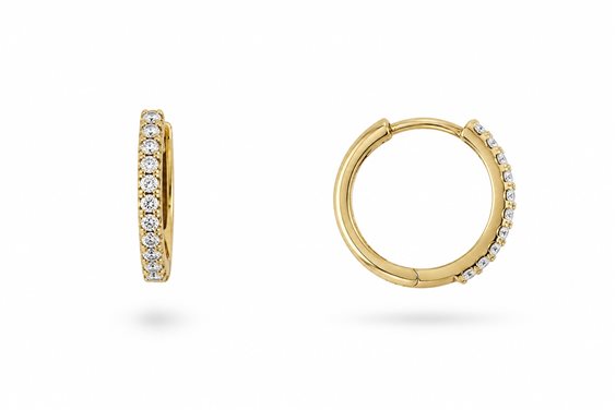 Orecchini Lo Scrigno Gioielli Donna in Oro Zircone CERCHI 10 ZIRCONI - CERCHI 10 ZIRCONI